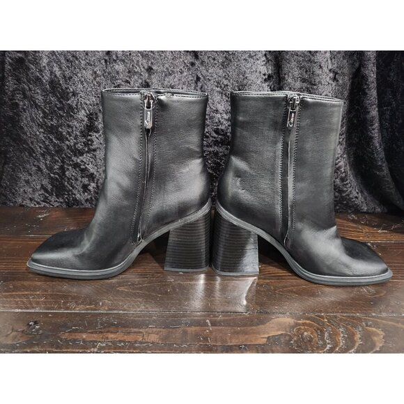 NEW Circus NY Layla 2 Black Square Toe Block Heel Boots/Sz. 8M - Picture 2 of 10
